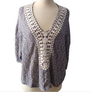 JULE XL Boho Cottagecore Batwing Sheer Back Shirt